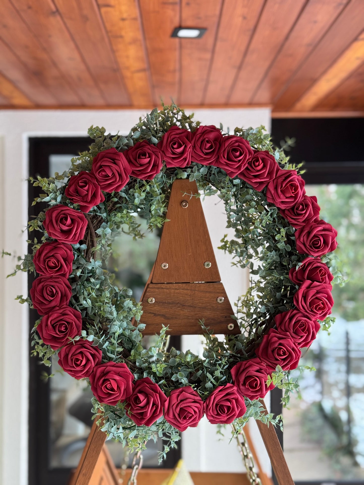 24" Red Rose Wreath