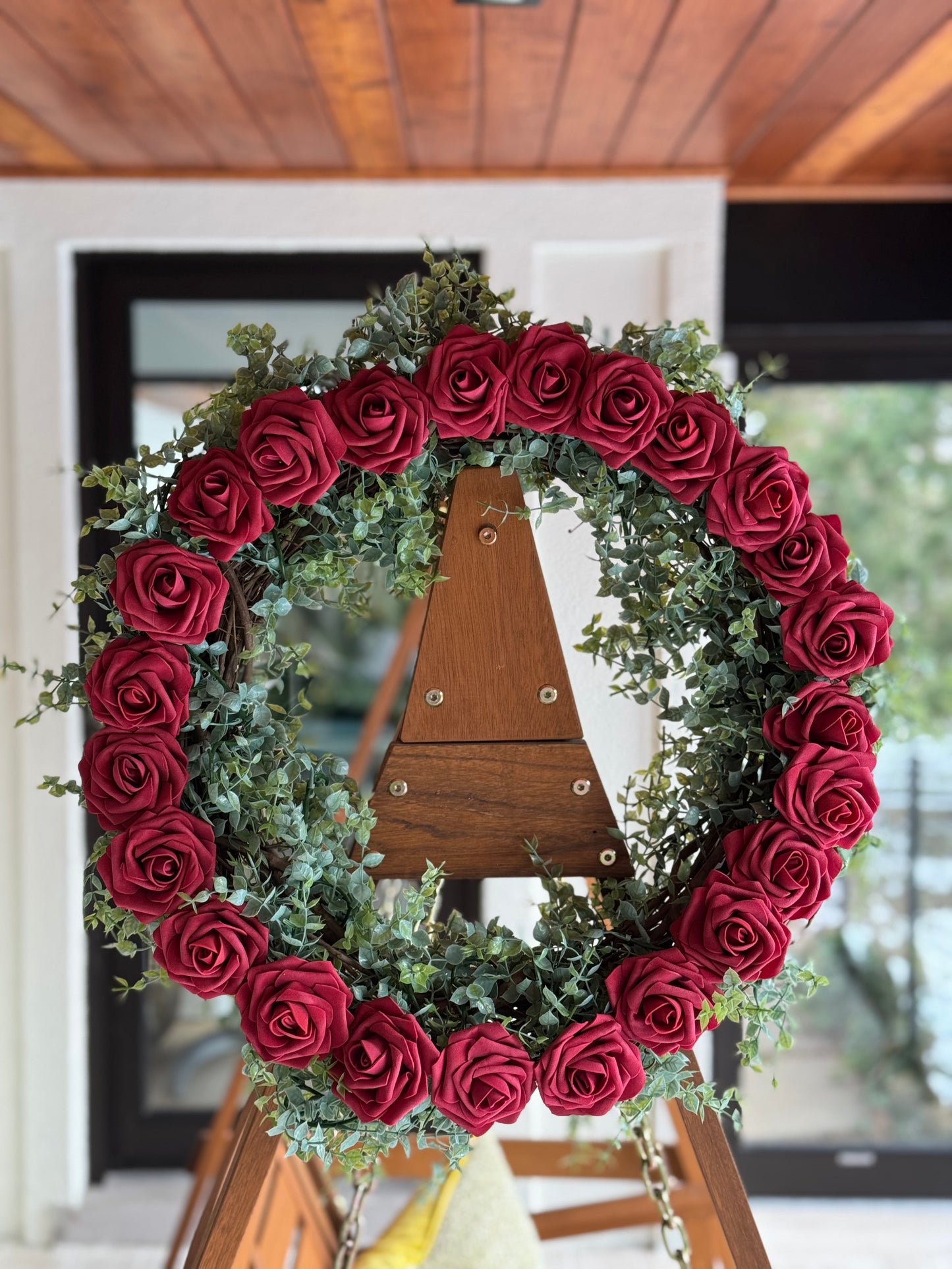 24" Red Rose Wreath