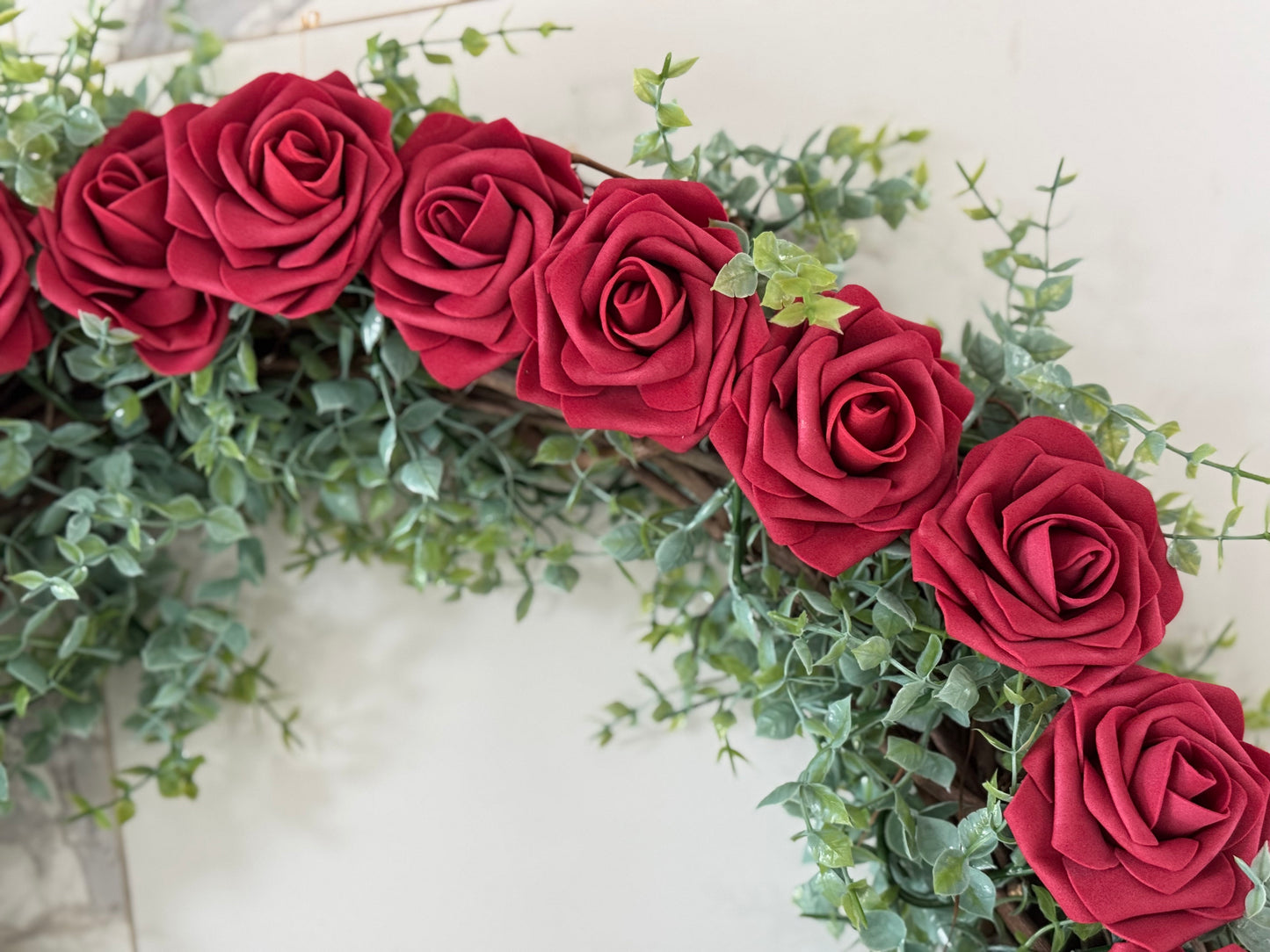 24" Red Rose Wreath