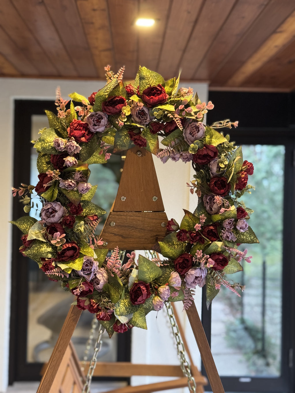 Red and Pink Garden Wreath