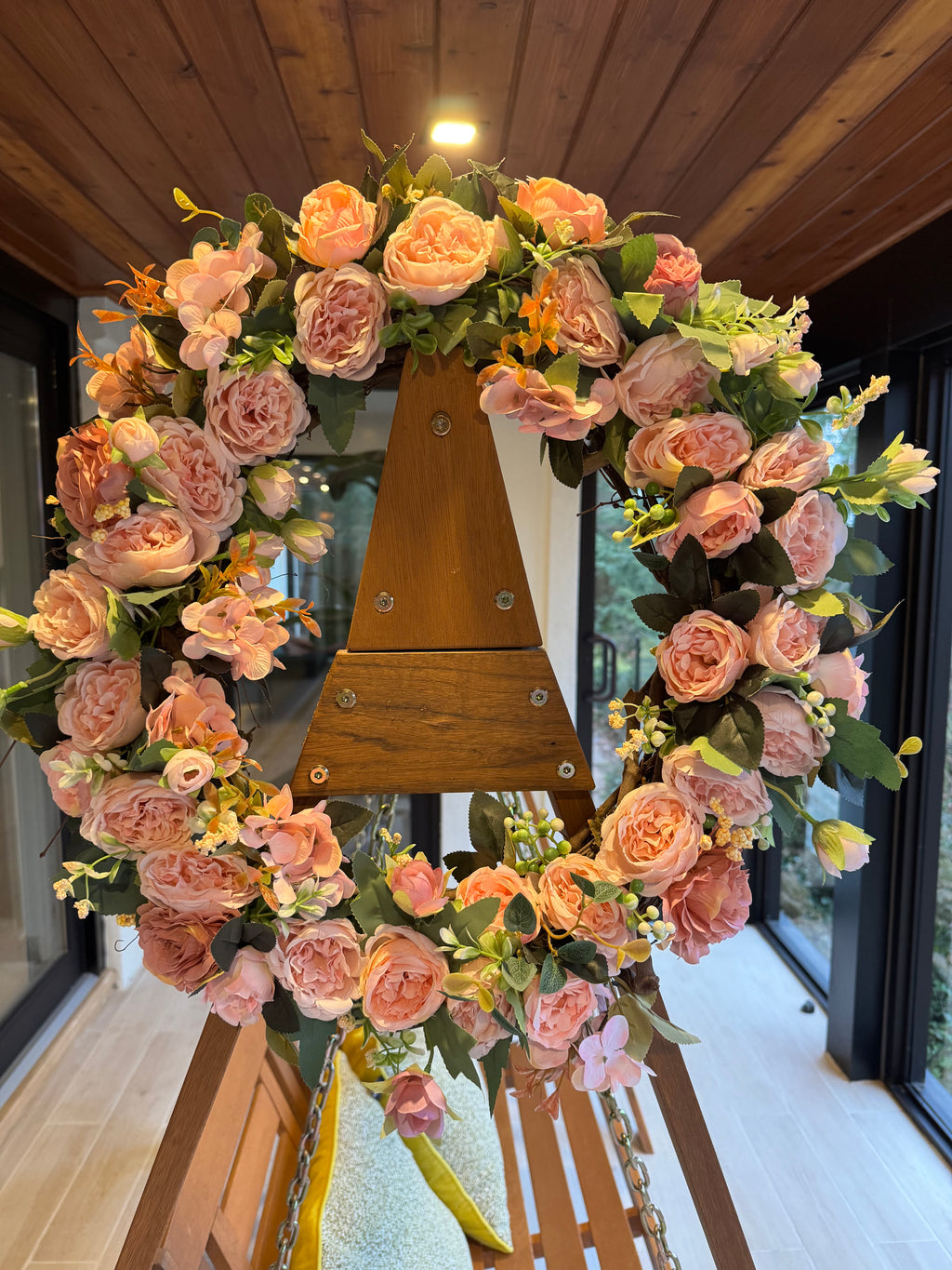 Pink Peony Wreath