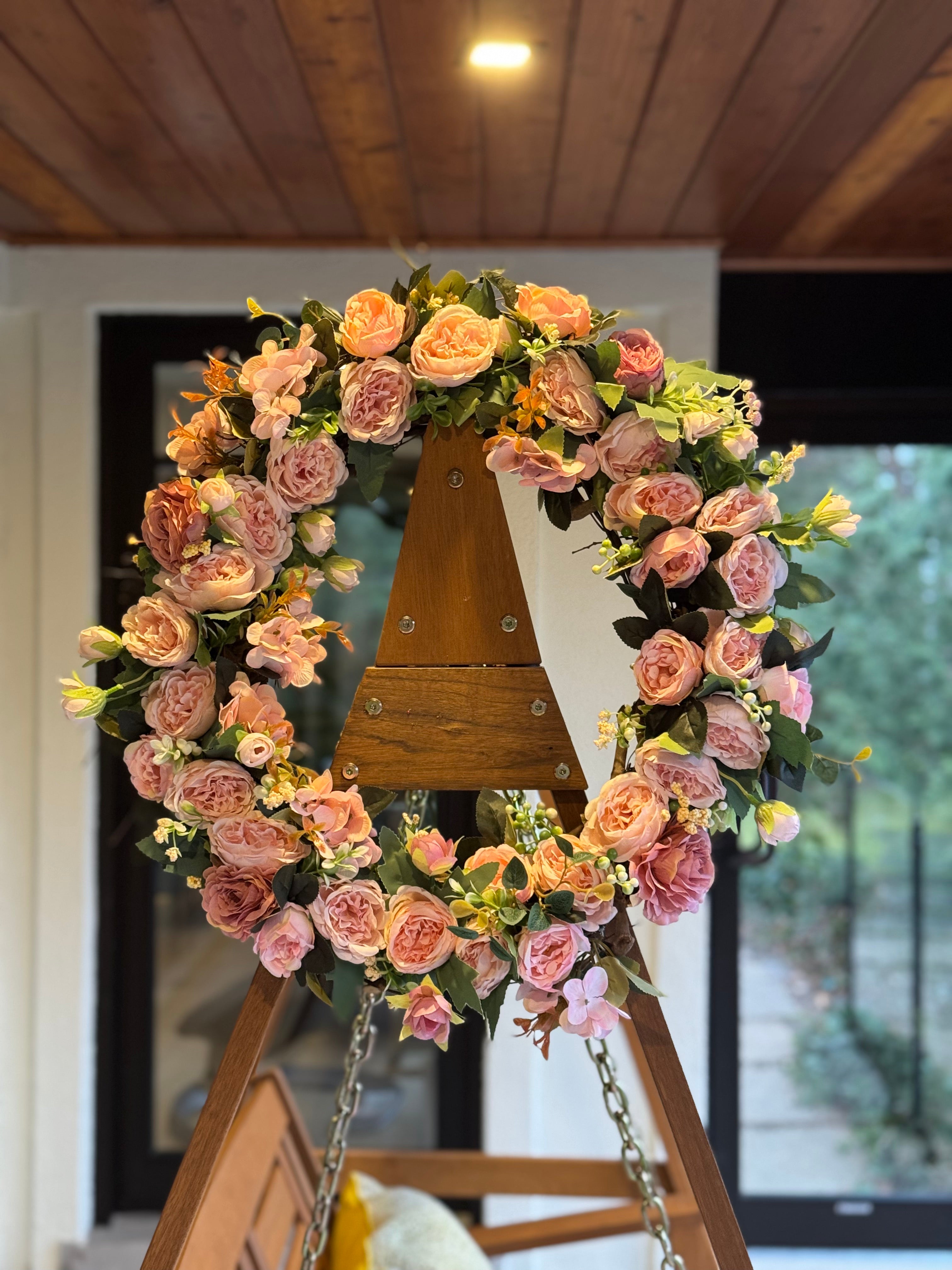 Pink Peony Wreath