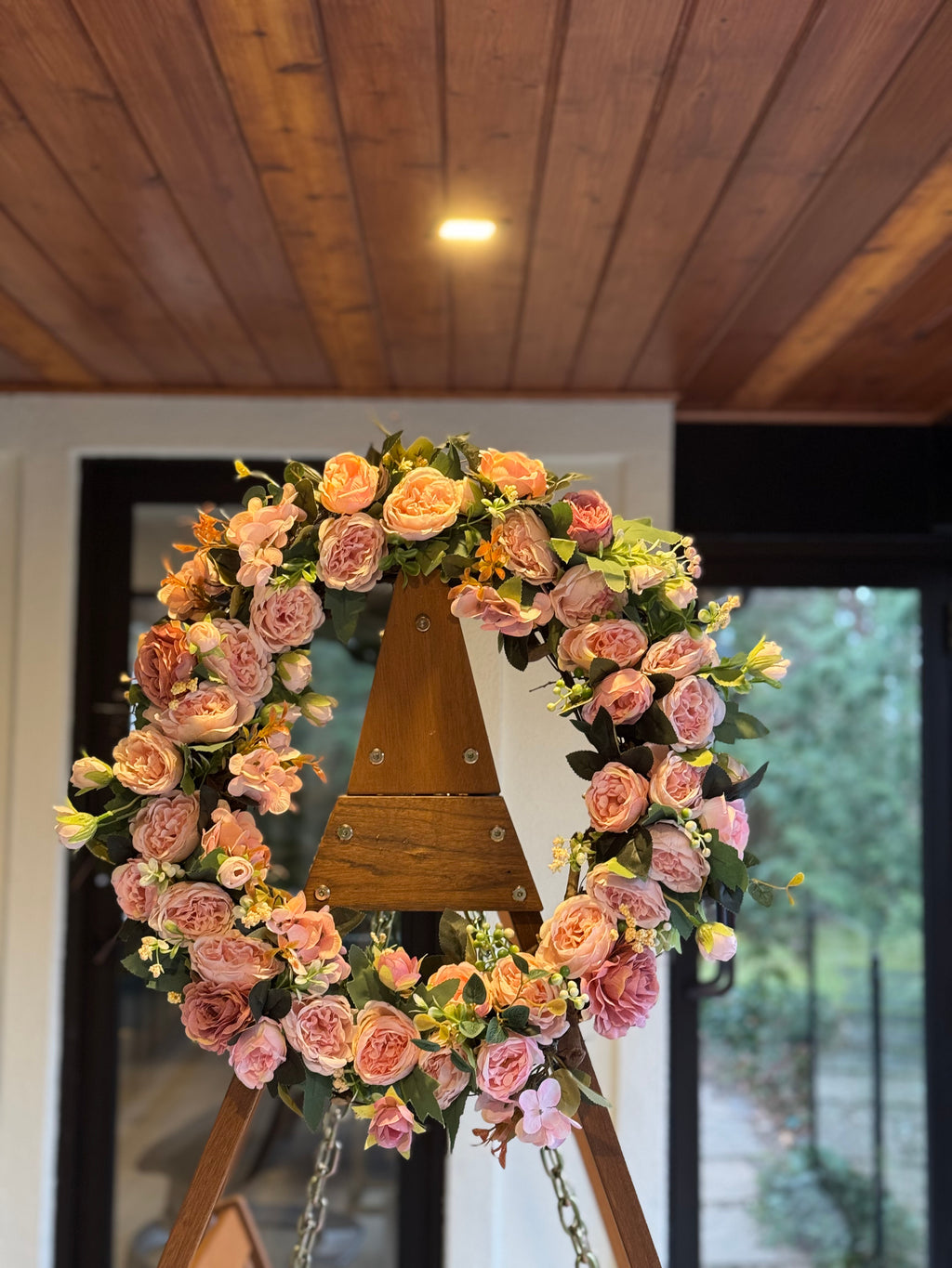 Pink Peony Wreath