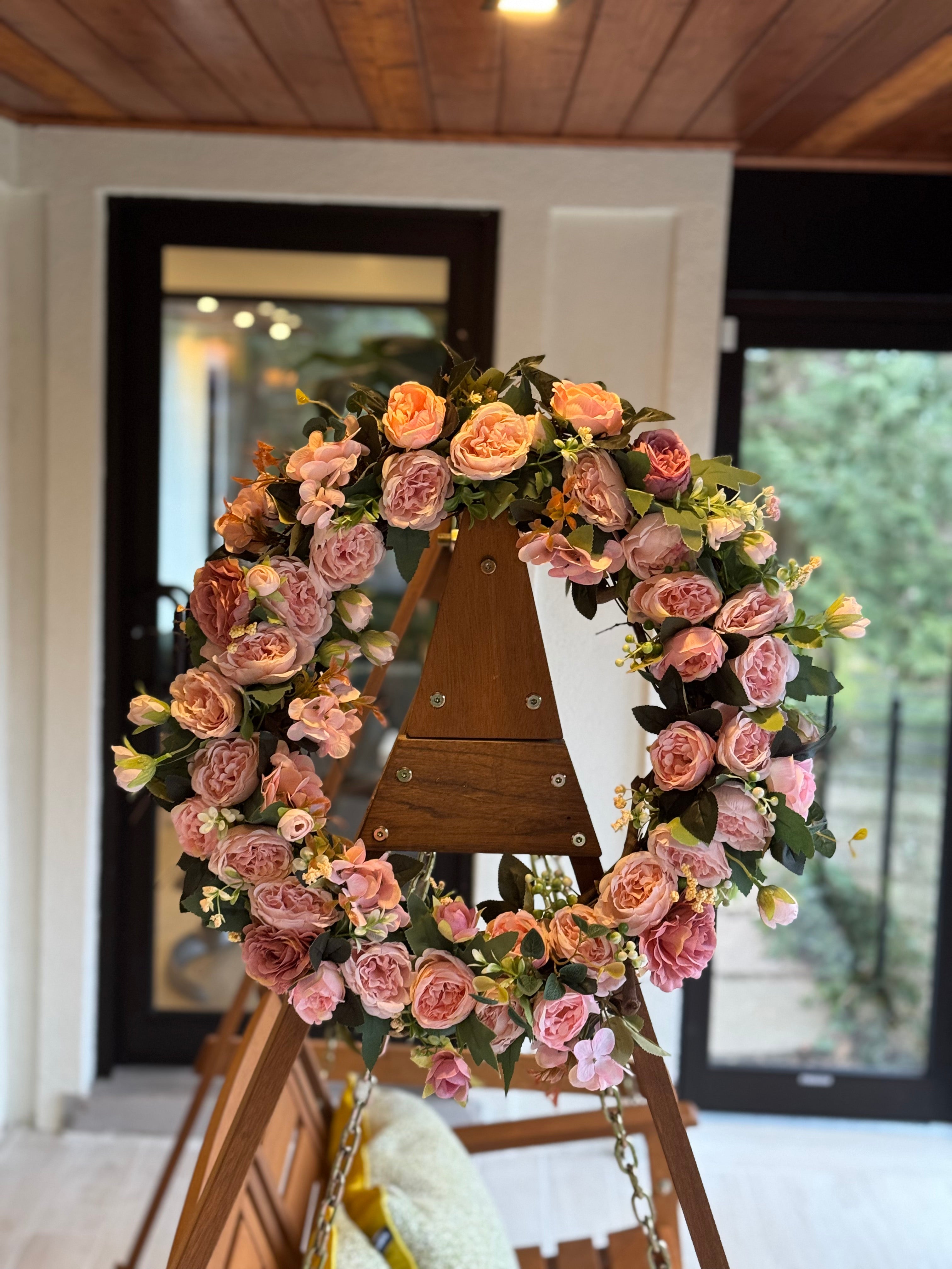 Pink Peony Wreath