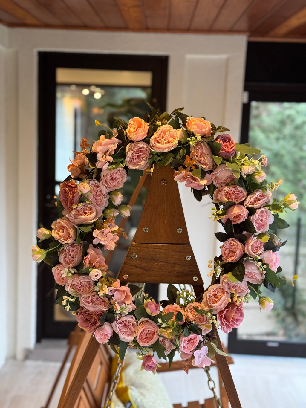 Pink Peony Wreath