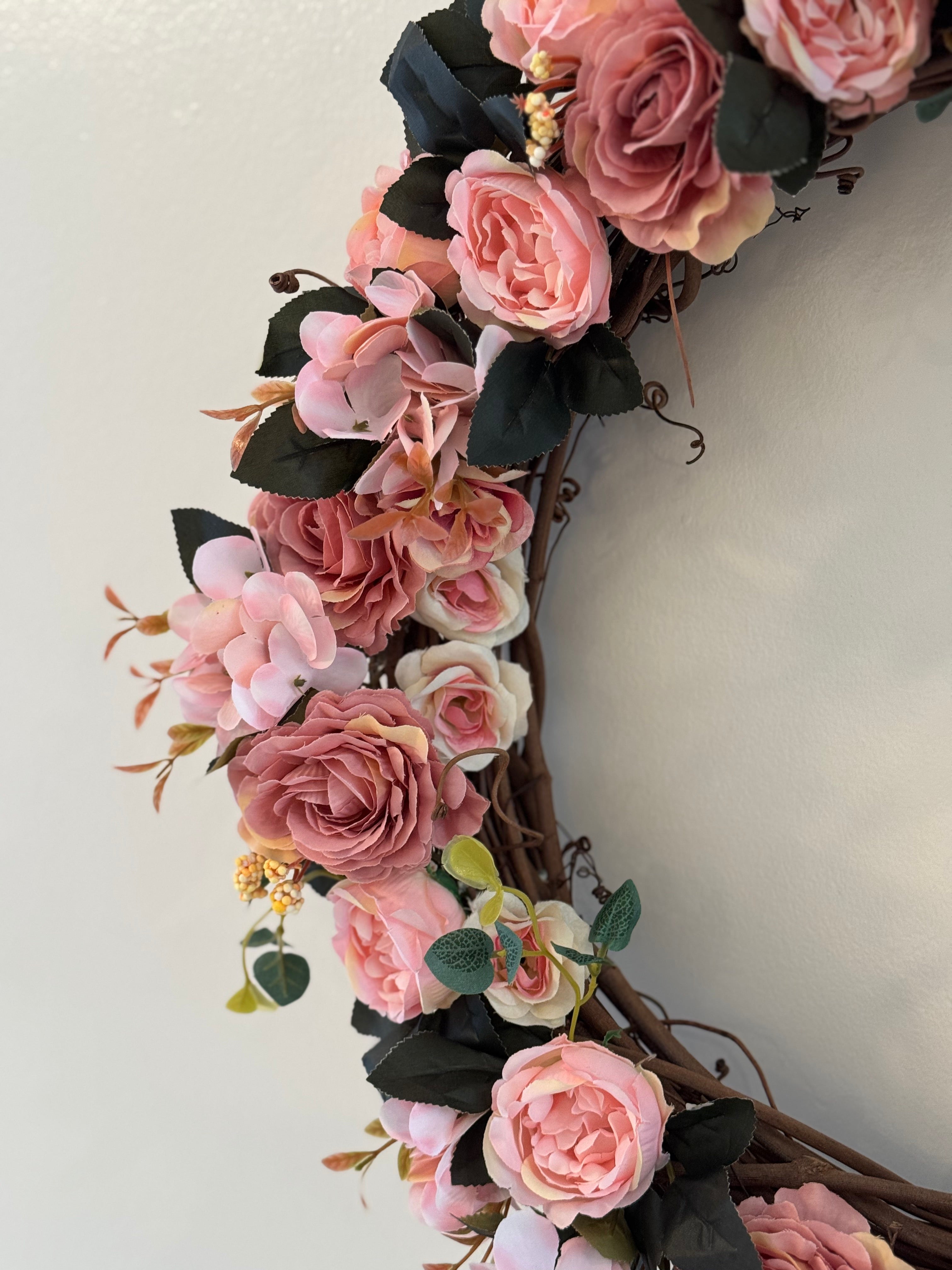 Pink Floral Wreath