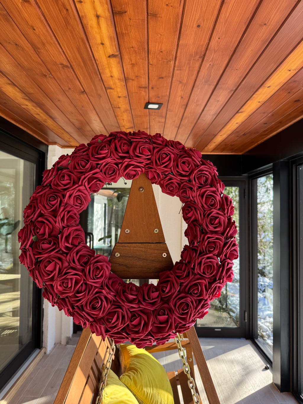 Lush Red Rose Wreath