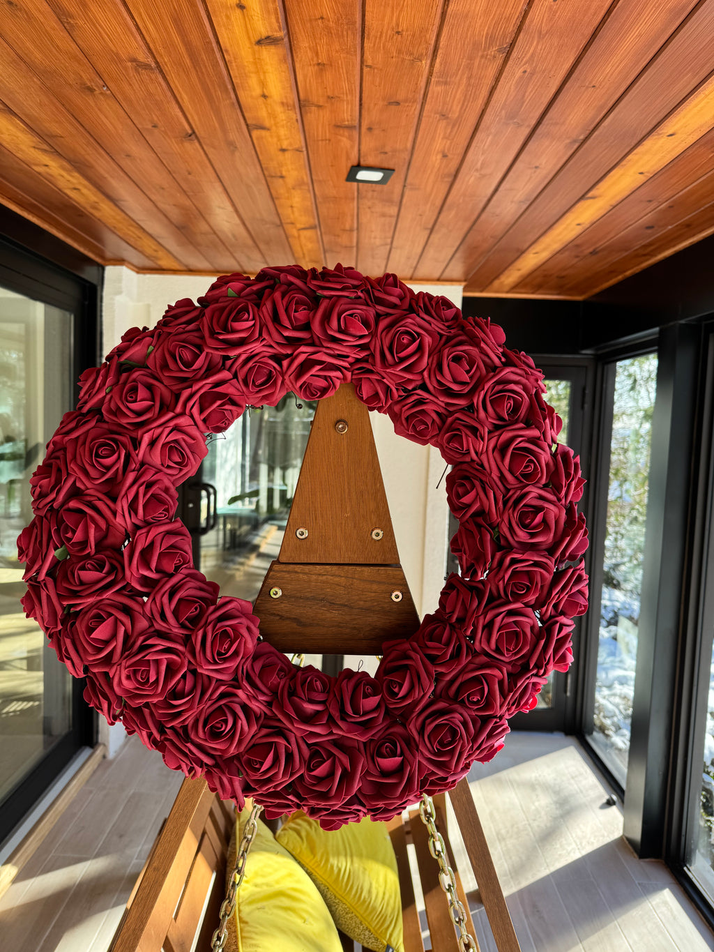 Lush Red Rose Wreath