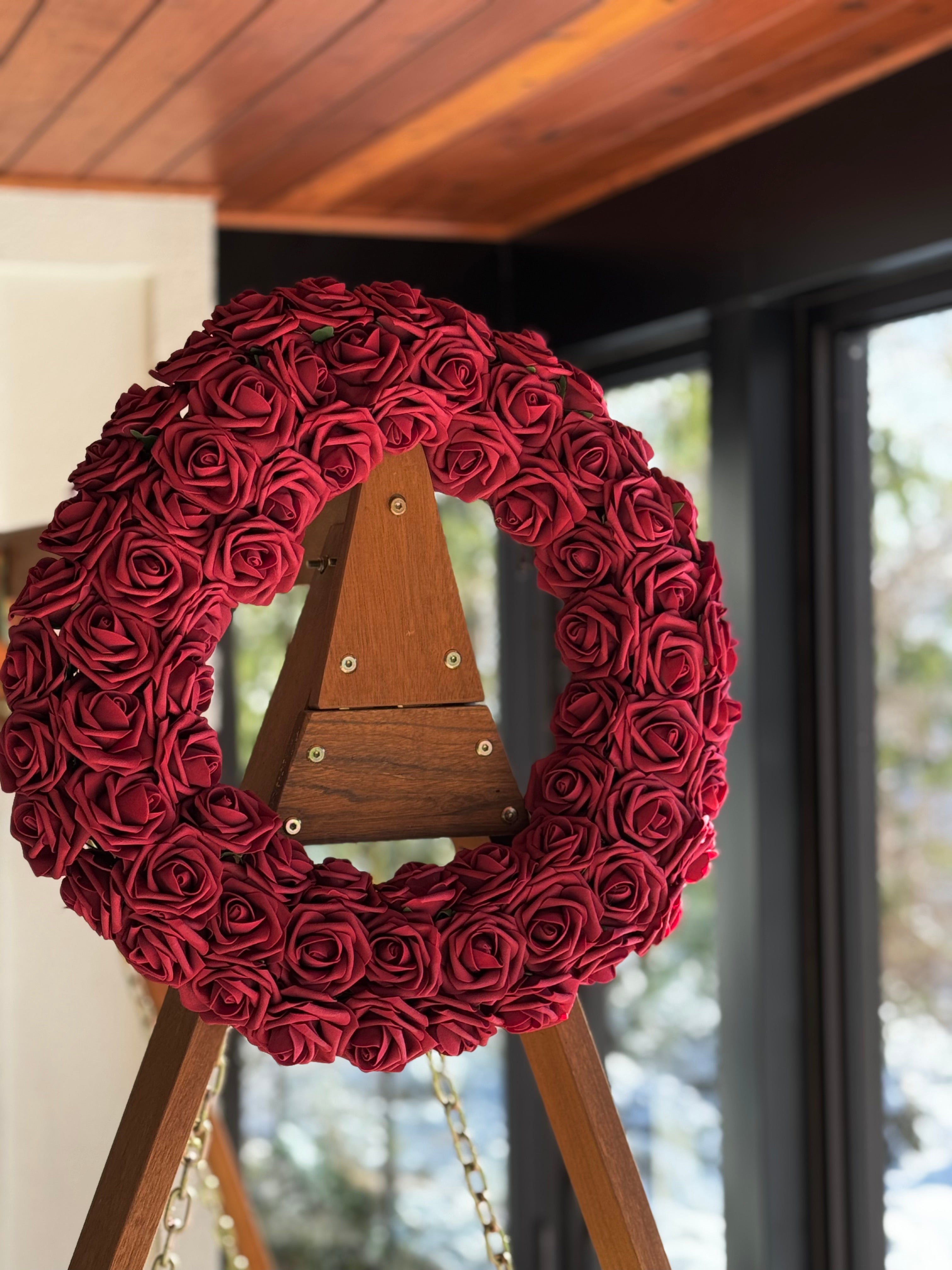 Lush Red Rose Wreath