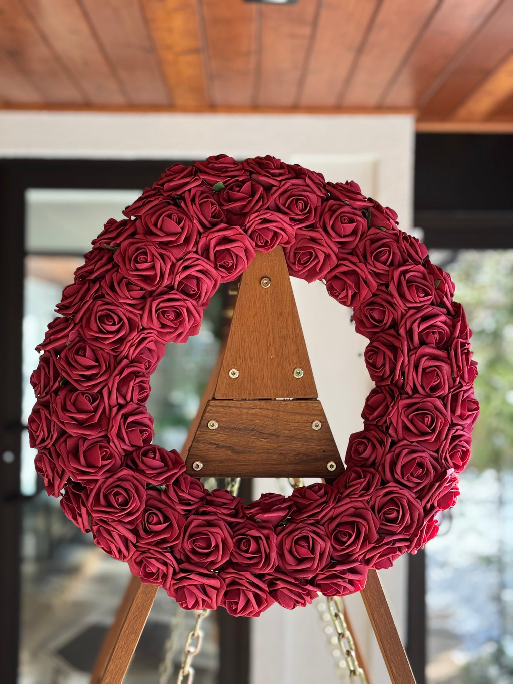 Lush Red Rose Wreath