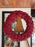 Lush Red Rose Wreath