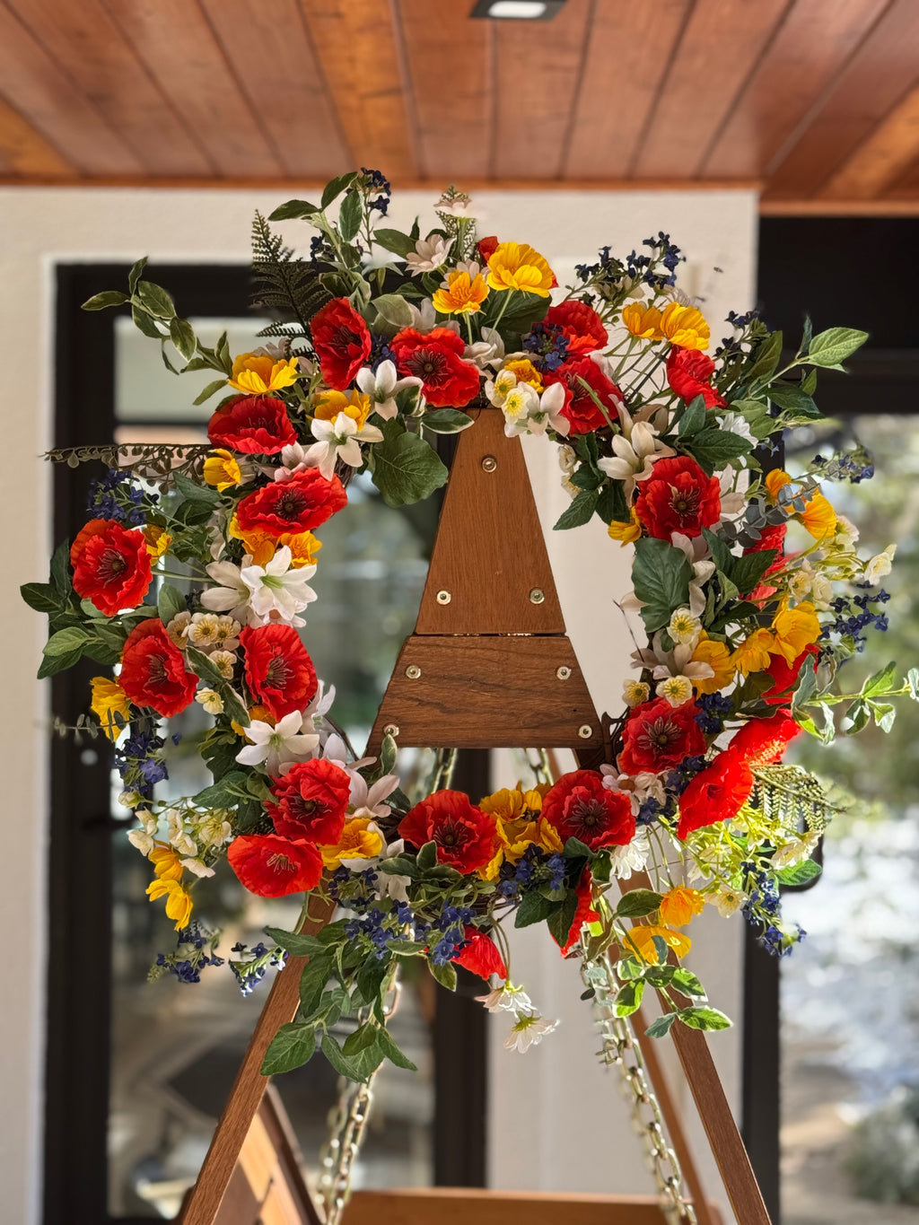 Red and Yellow Bloom Wreath