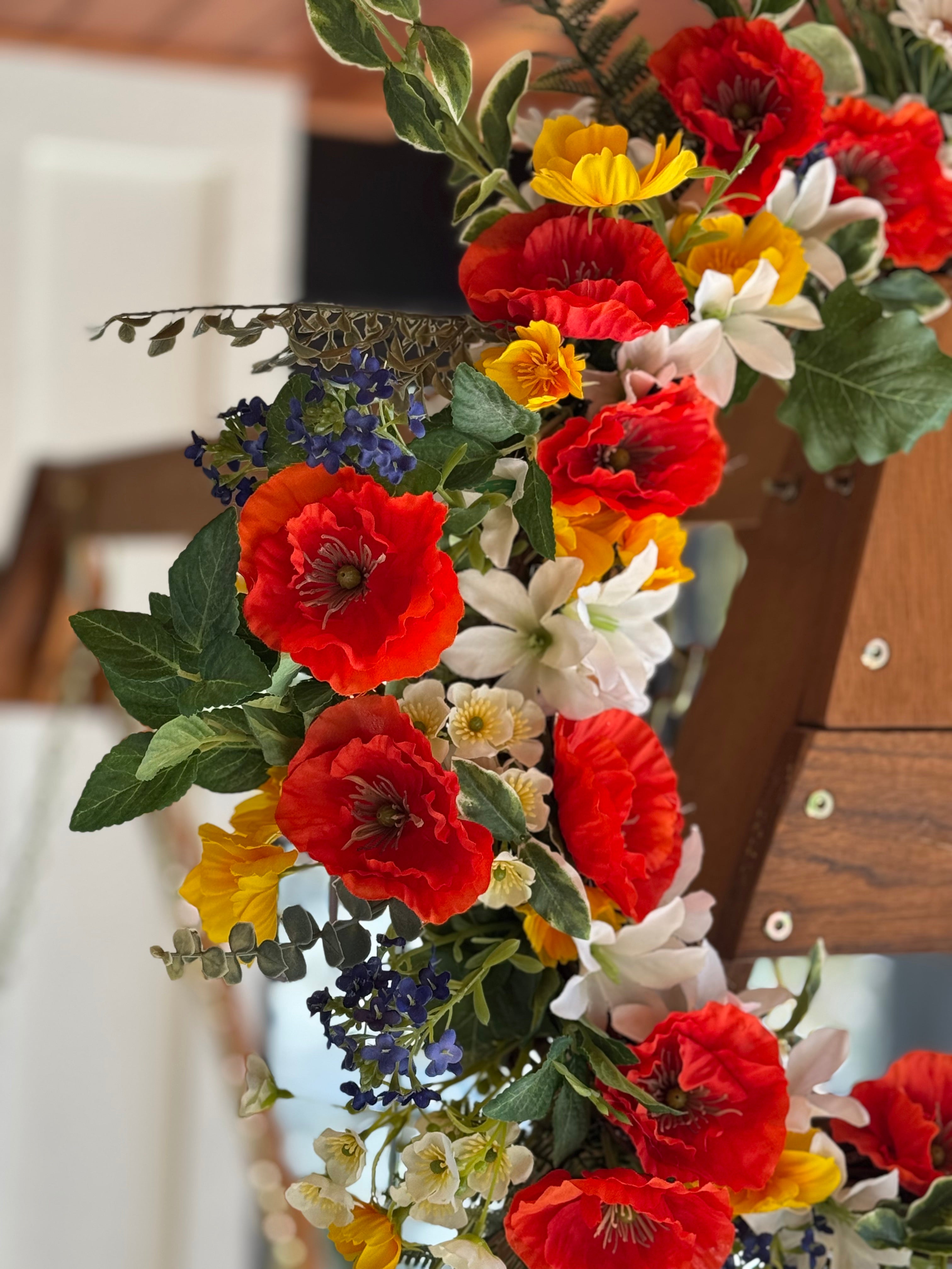 Red and Yellow Bloom Wreath