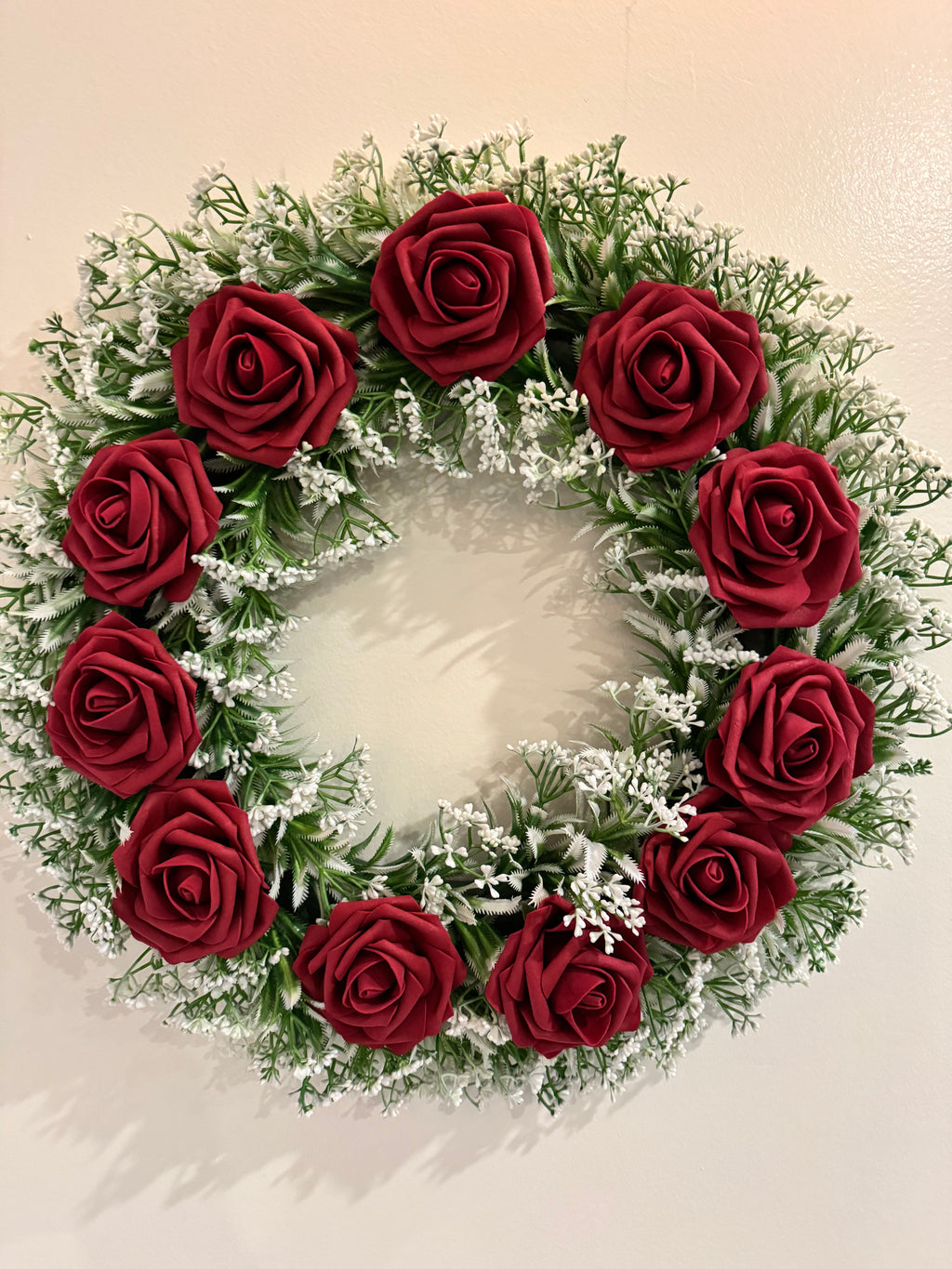 Red Crimson Rose Wreath