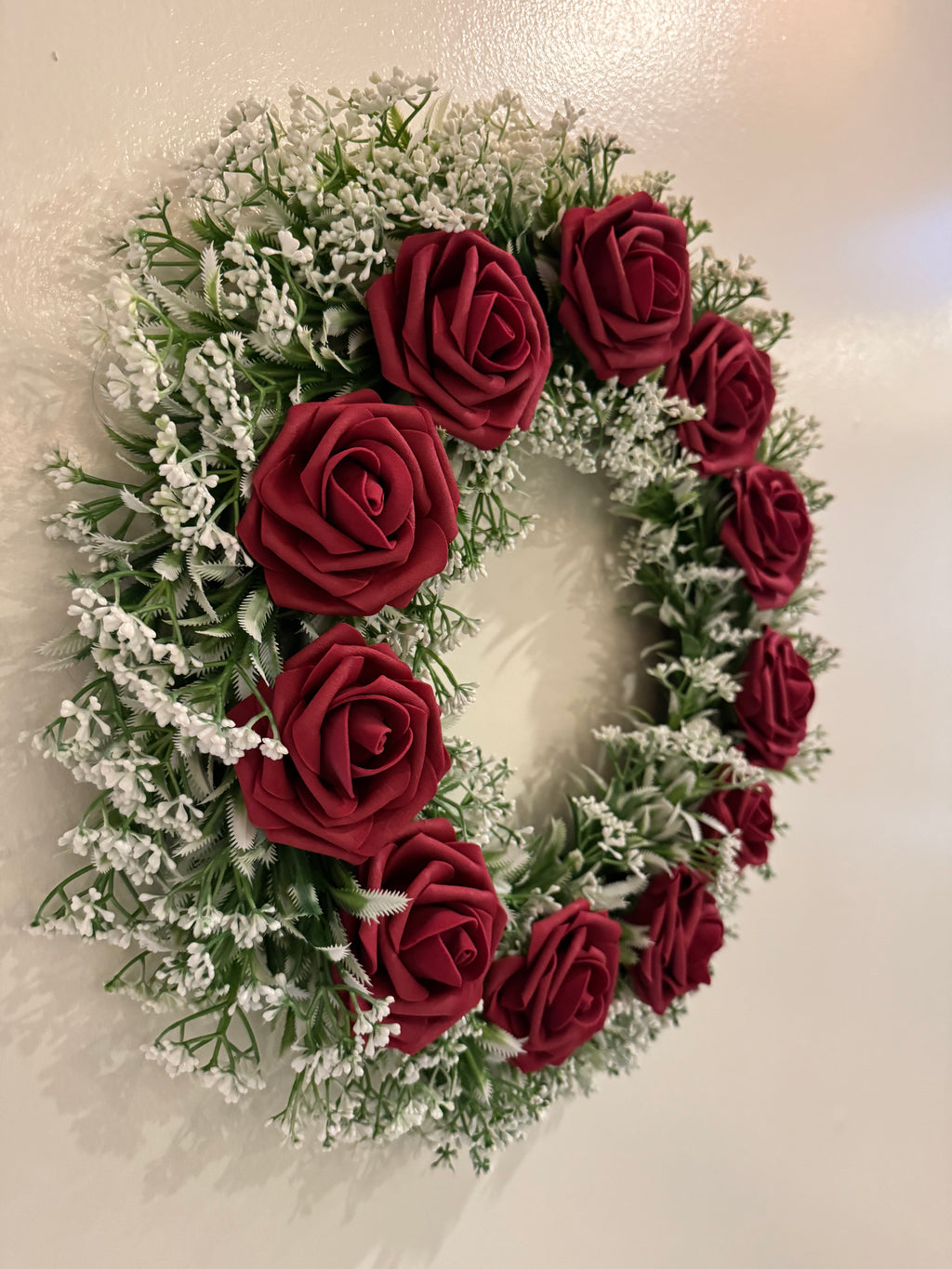 Red Crimson Rose Wreath