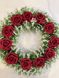 Red Crimson Rose Wreath
