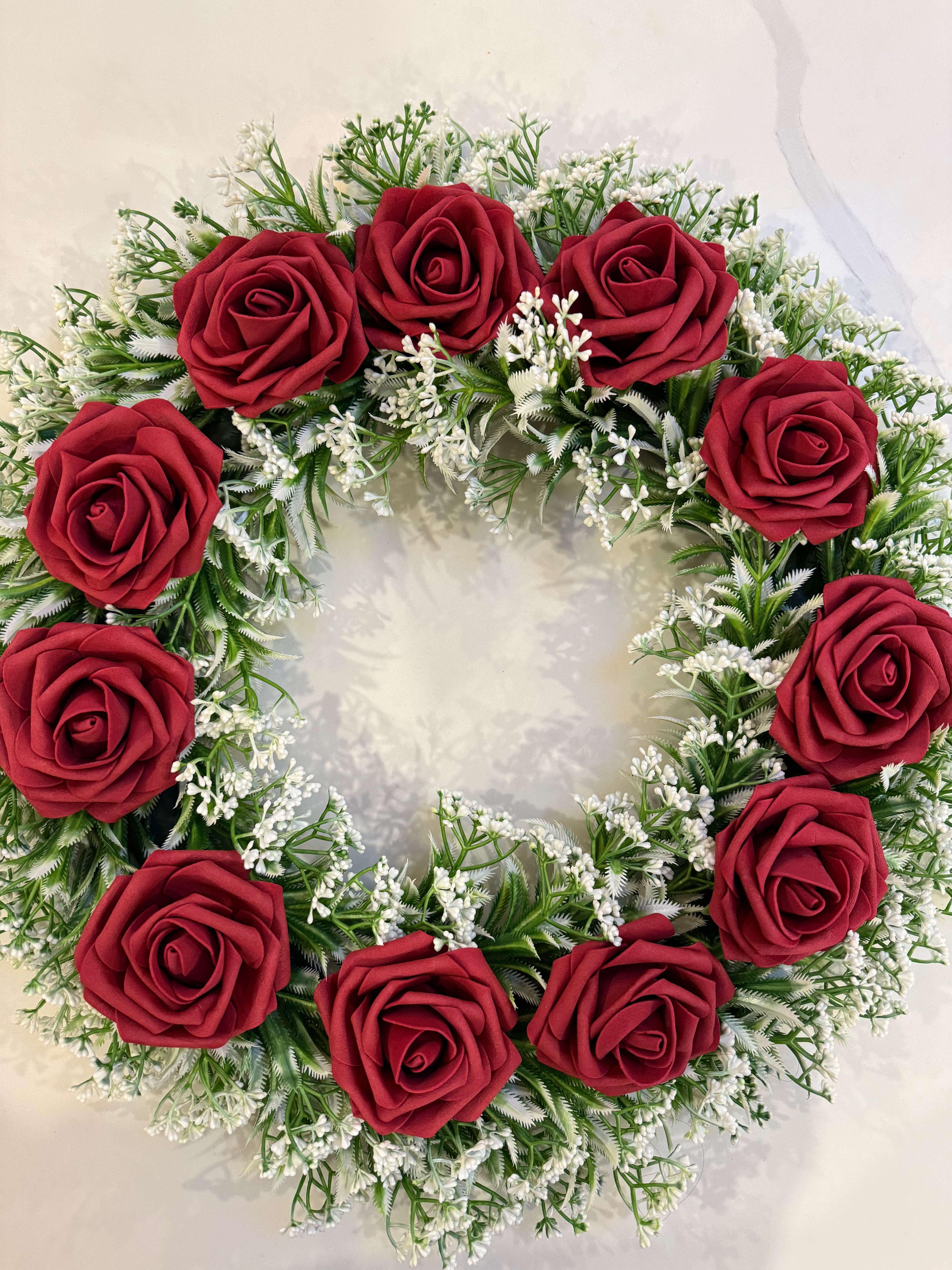 Red Crimson Rose Wreath