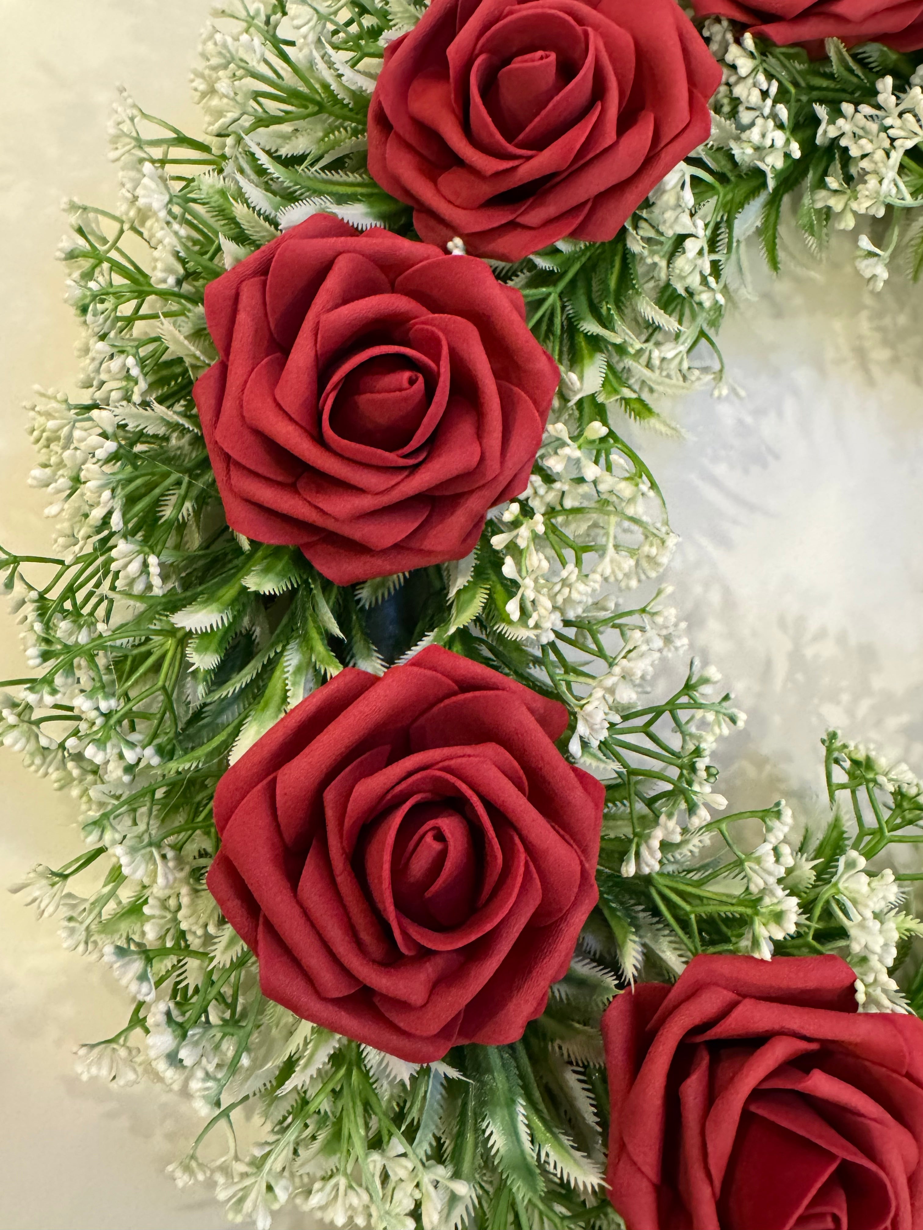 Red Crimson Rose Wreath