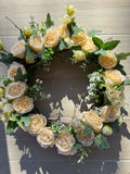 White Peony Wreath