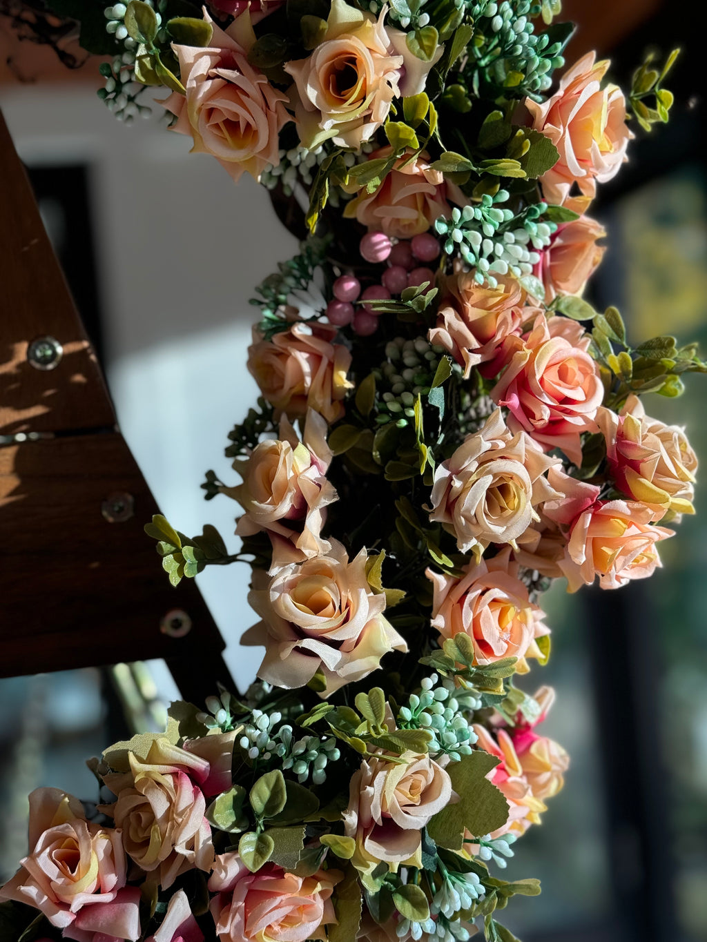 Peach and Pink Celebration Wreath