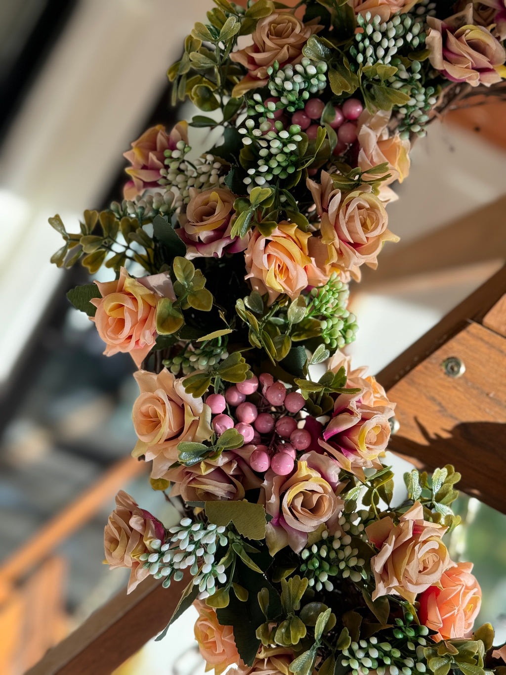 Peach and Pink Celebration Wreath