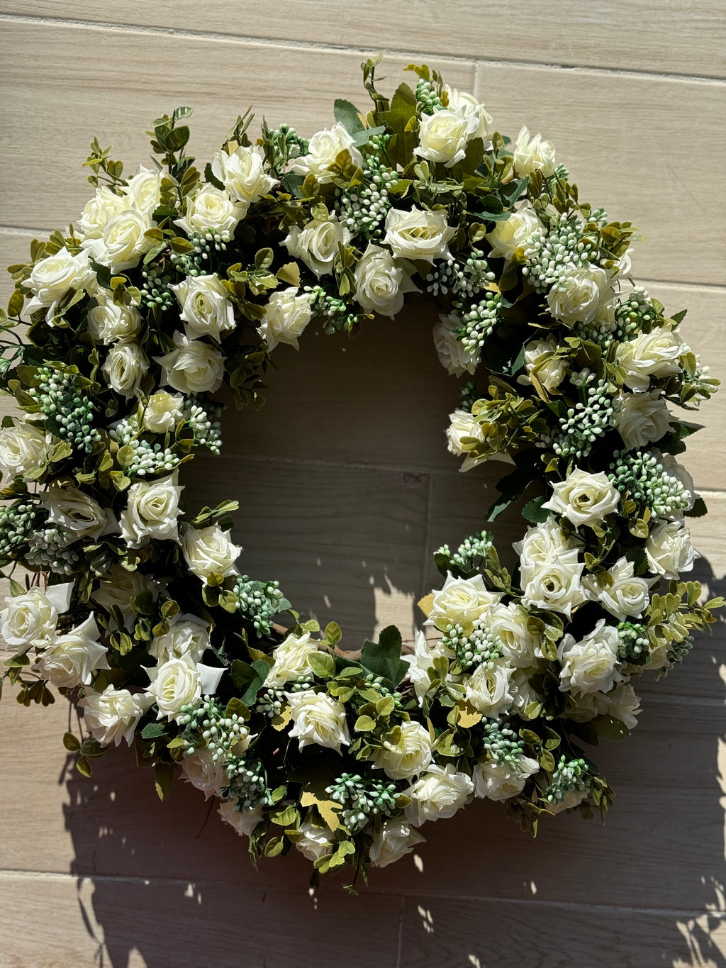 White Rose Wreath