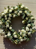 White Rose Wreath