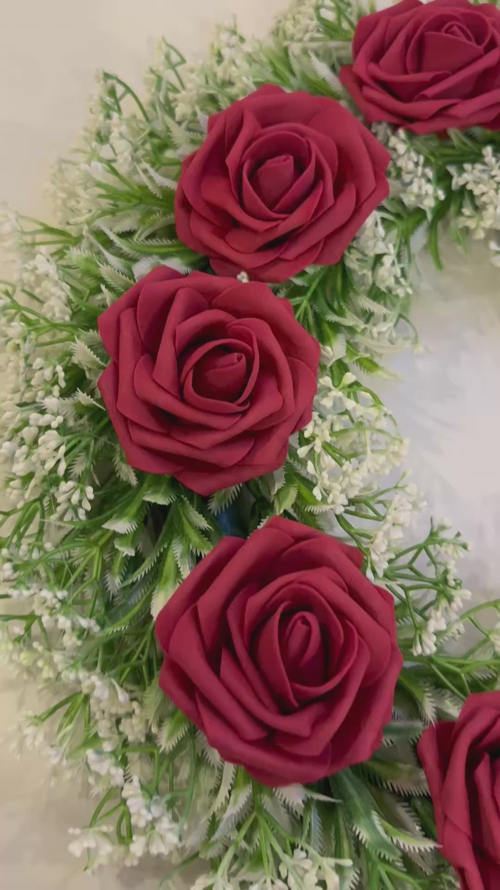 Red Crimson Rose Wreath