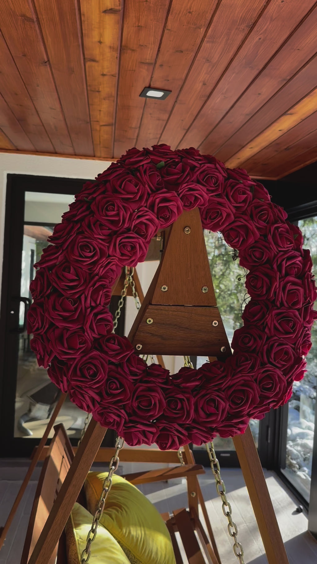 Lush Red Rose Wreath