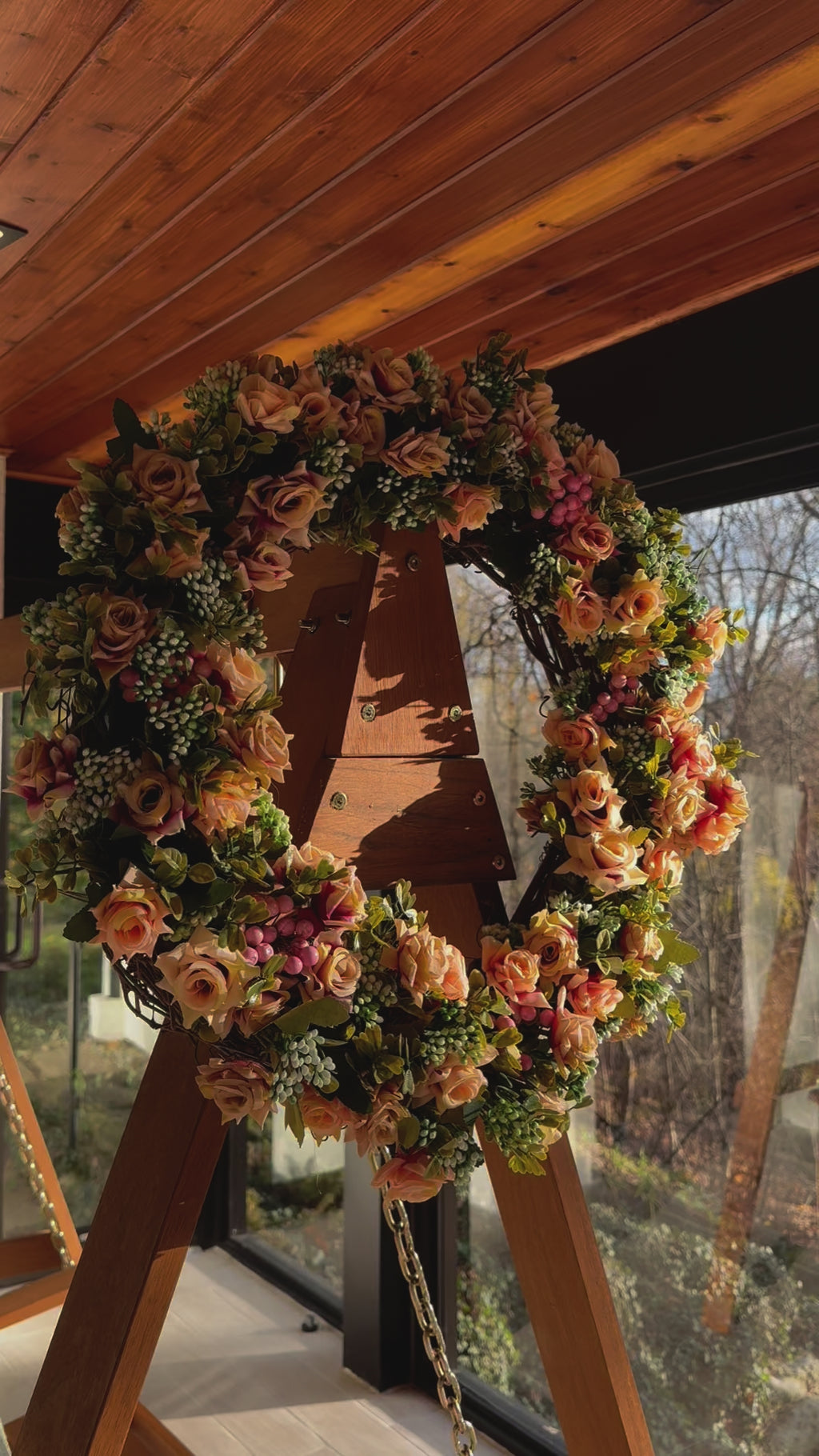 Peach and Pink Celebration Wreath
