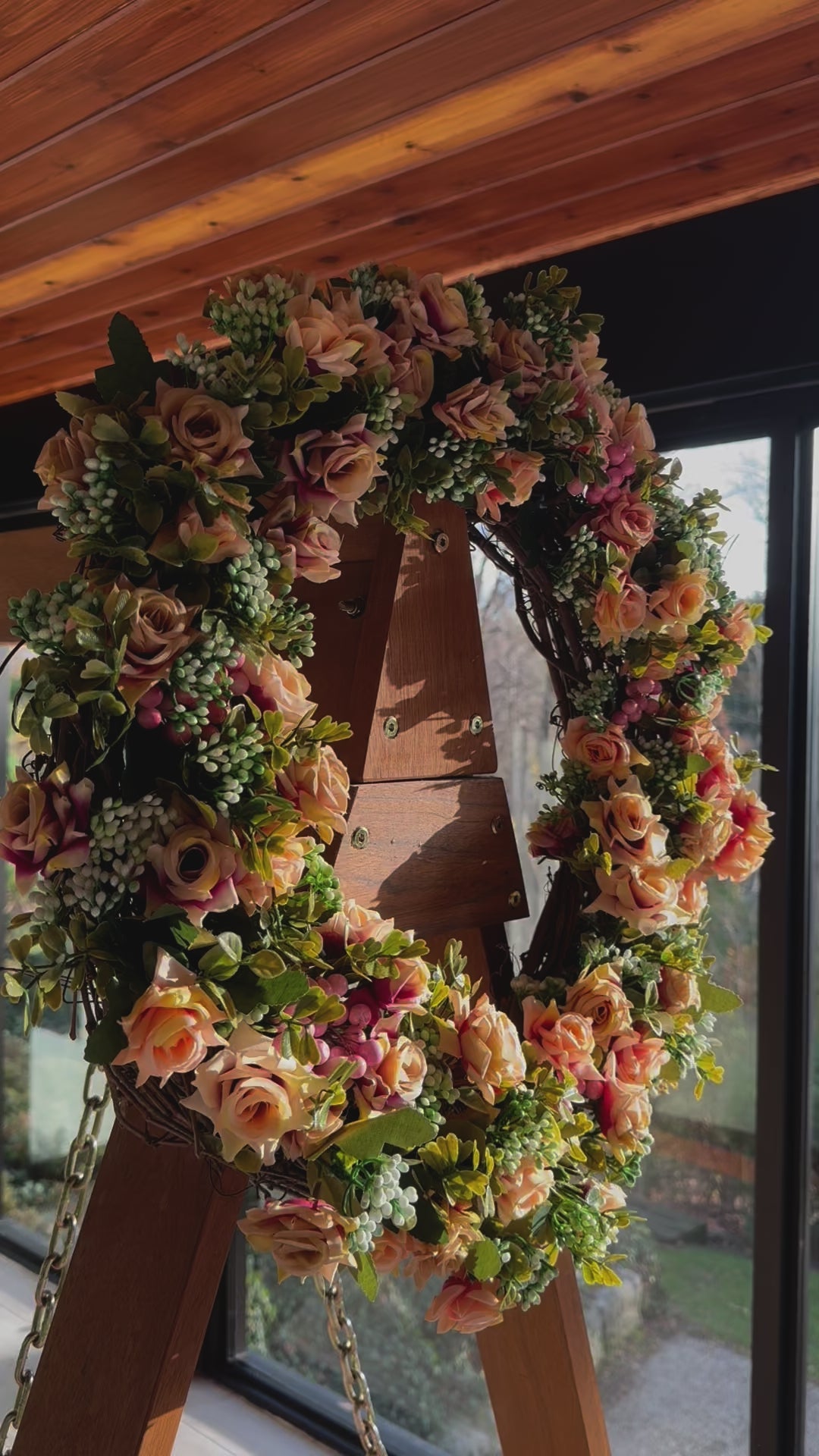 Peach and Pink Celebration Wreath