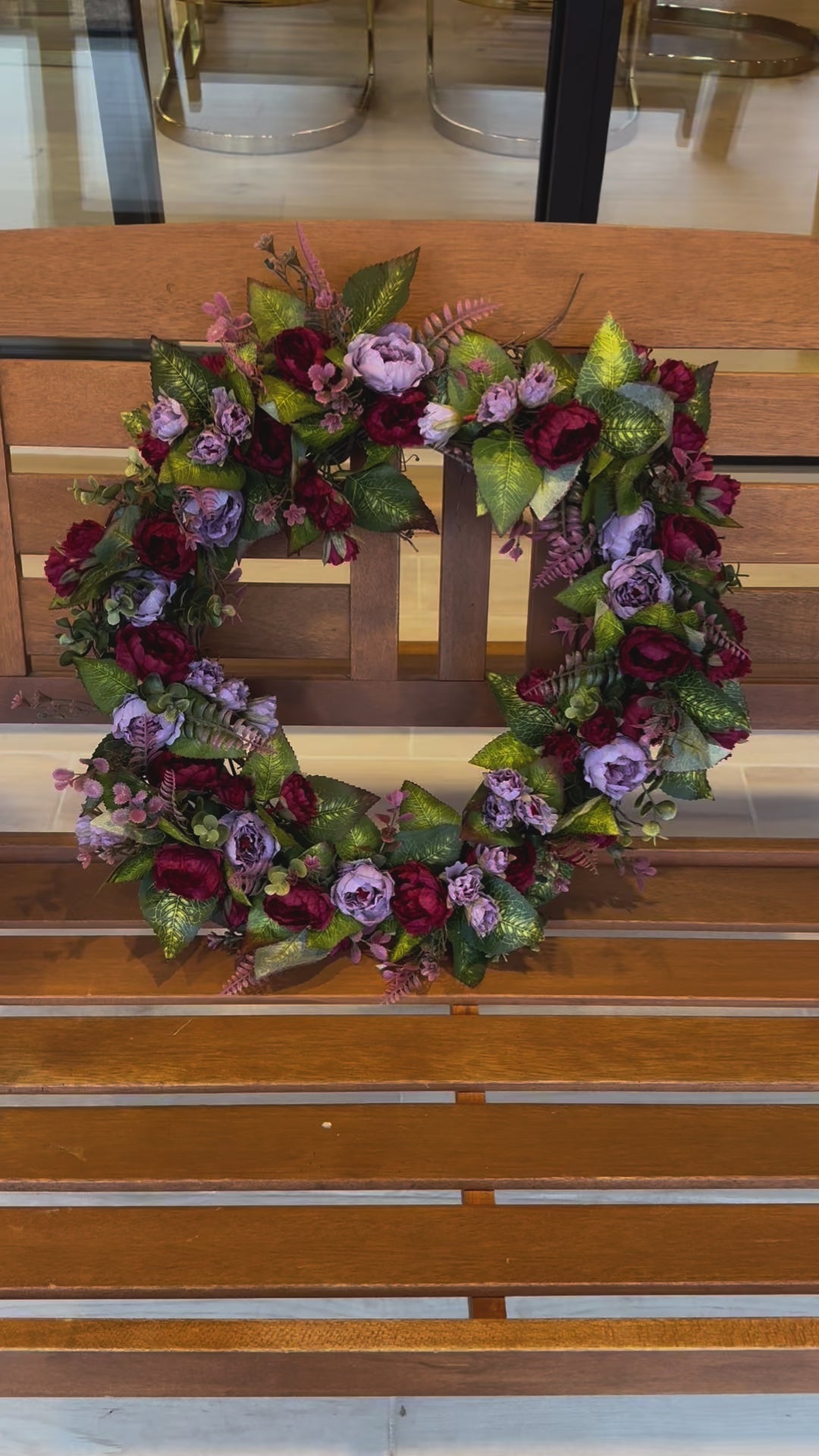 Red and Pink Garden Wreath