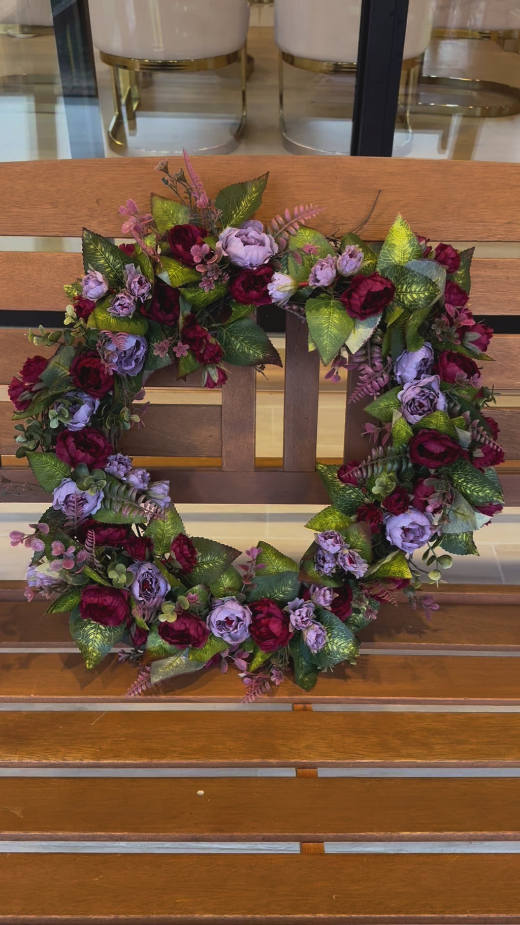 Red and Pink Garden Wreath