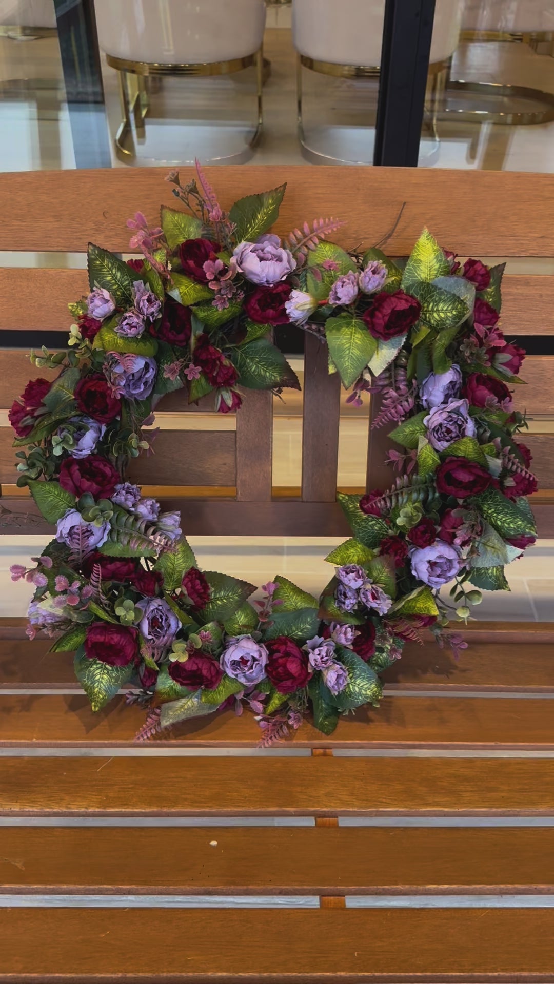 Red and Pink Garden Wreath