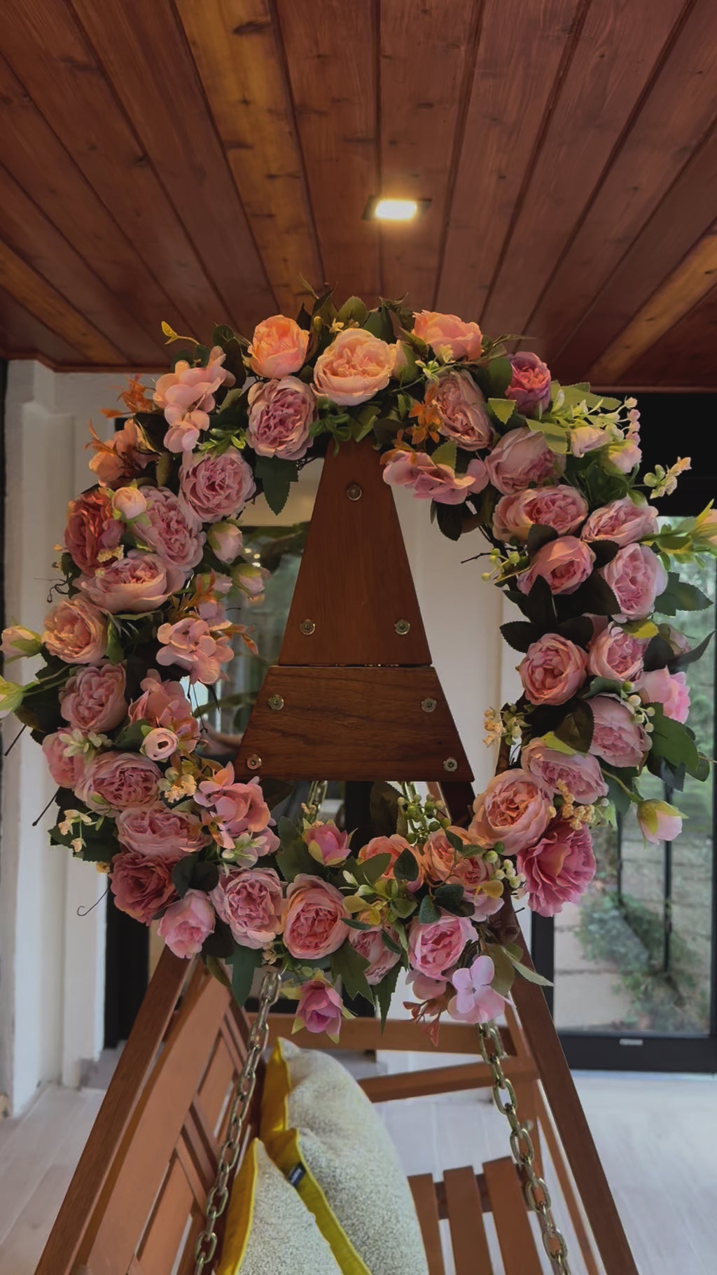Pink Peony Wreath