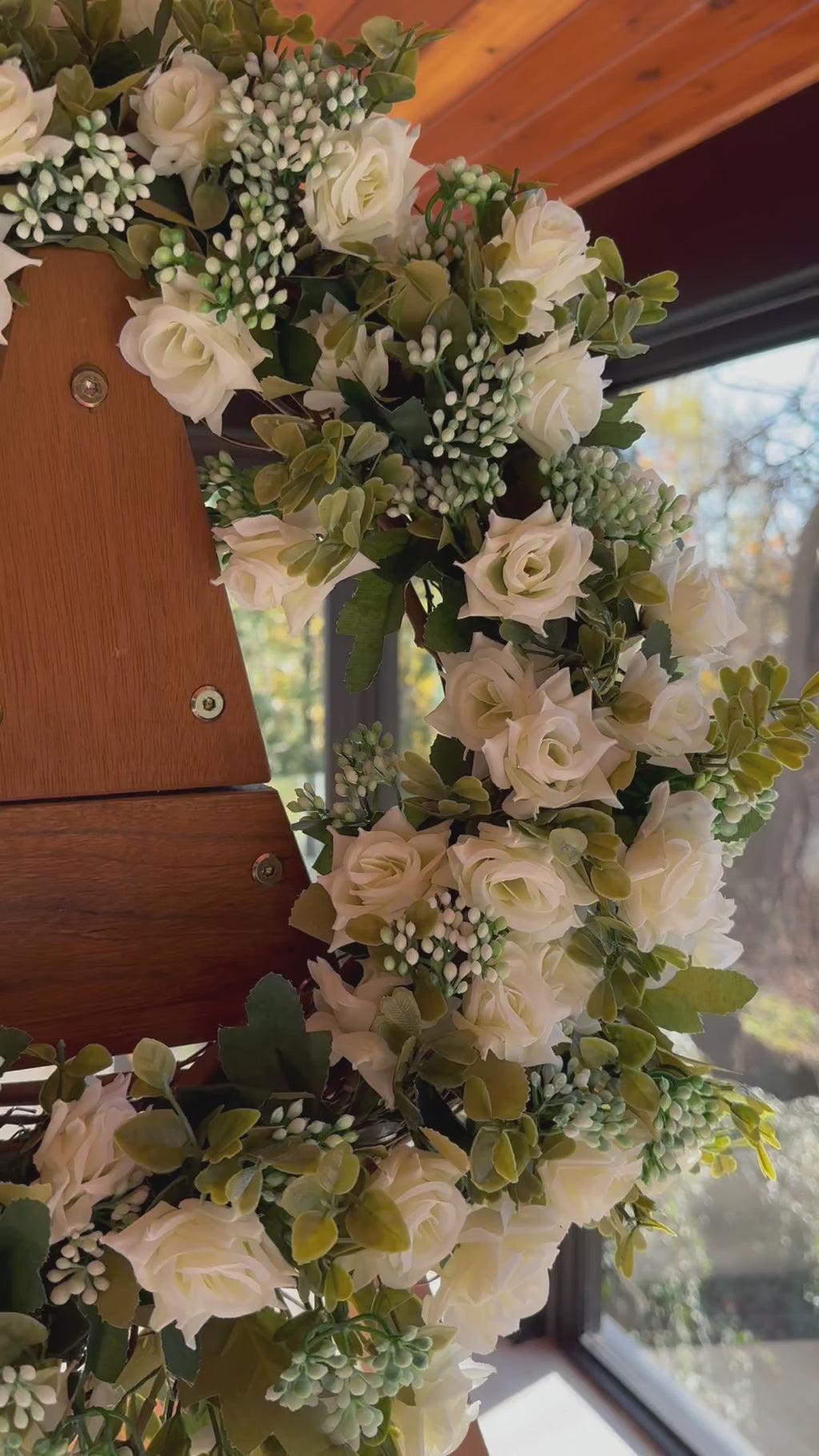 White Rose Wreath