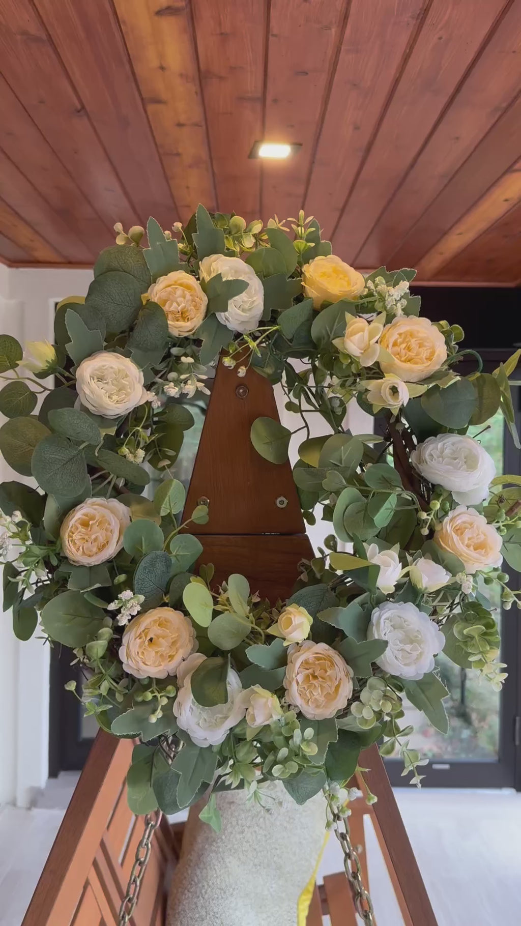 White and Pink Floral Wreath